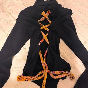 Free People Backless Lace-Up Bodysuit – Statement Piece